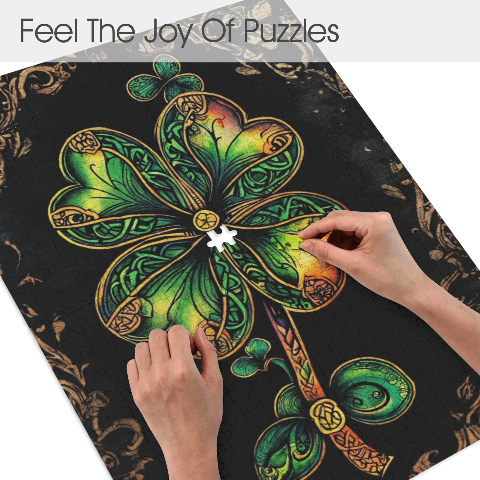 Patterned Four Leaf Clover