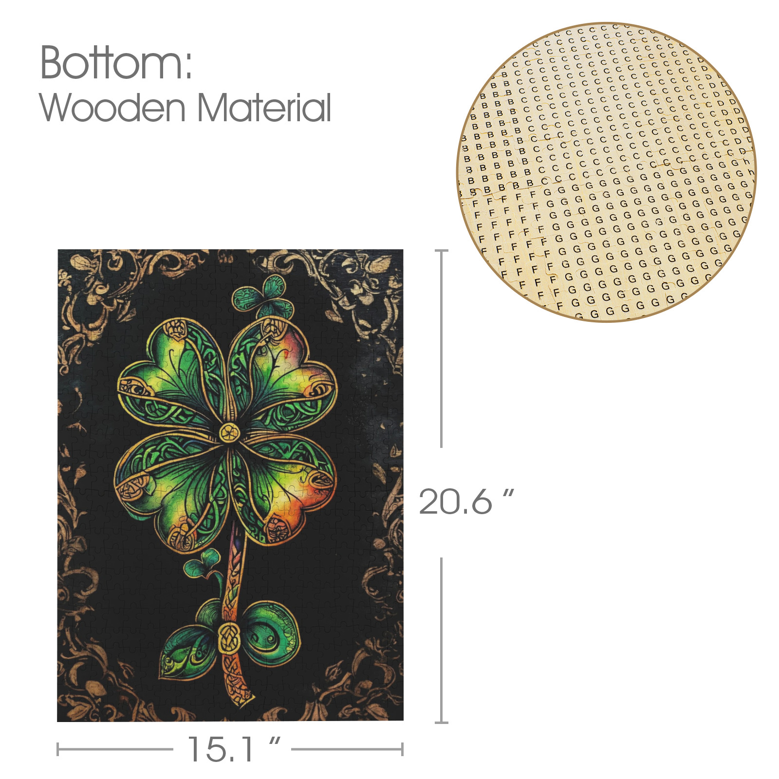 Patterned Four Leaf Clover