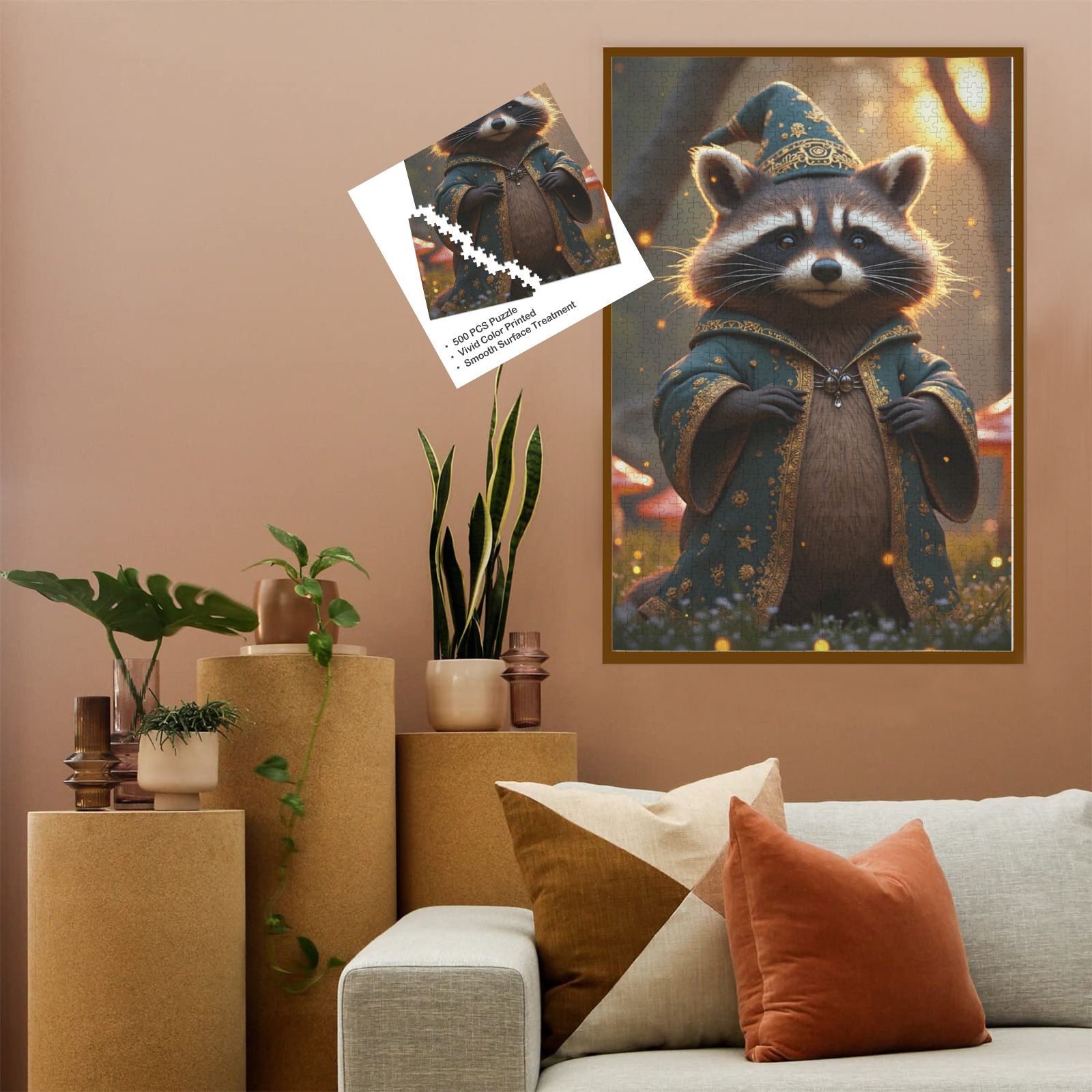 Wizard Raccoon Jigsaw Puzzle Magical Woodland Puzzle