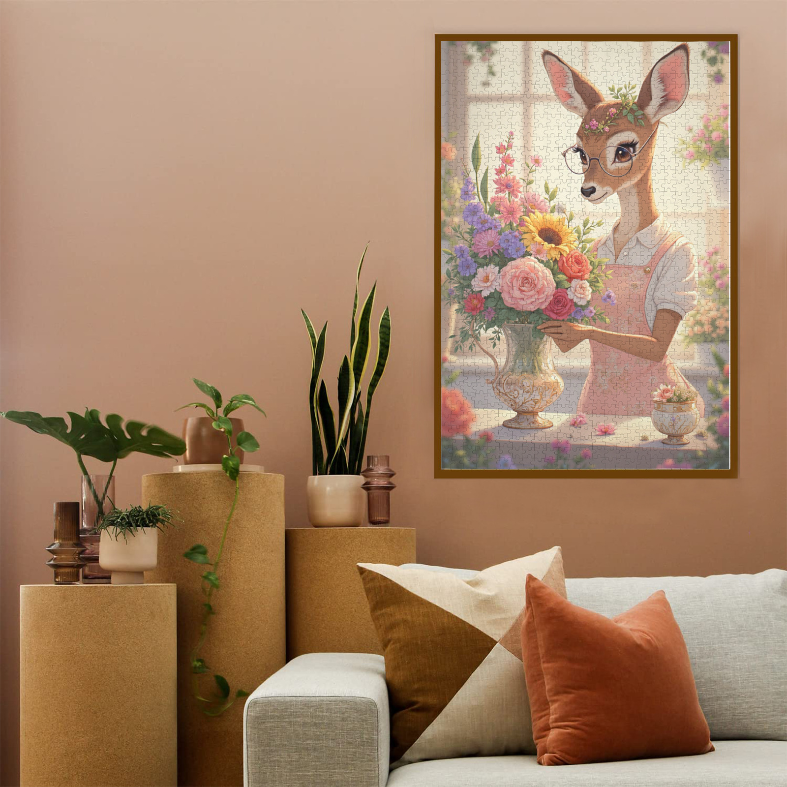 Floral Deer Jigsaw