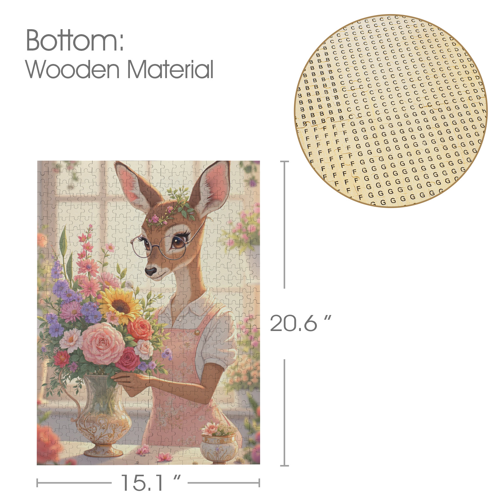 Floral Deer Jigsaw