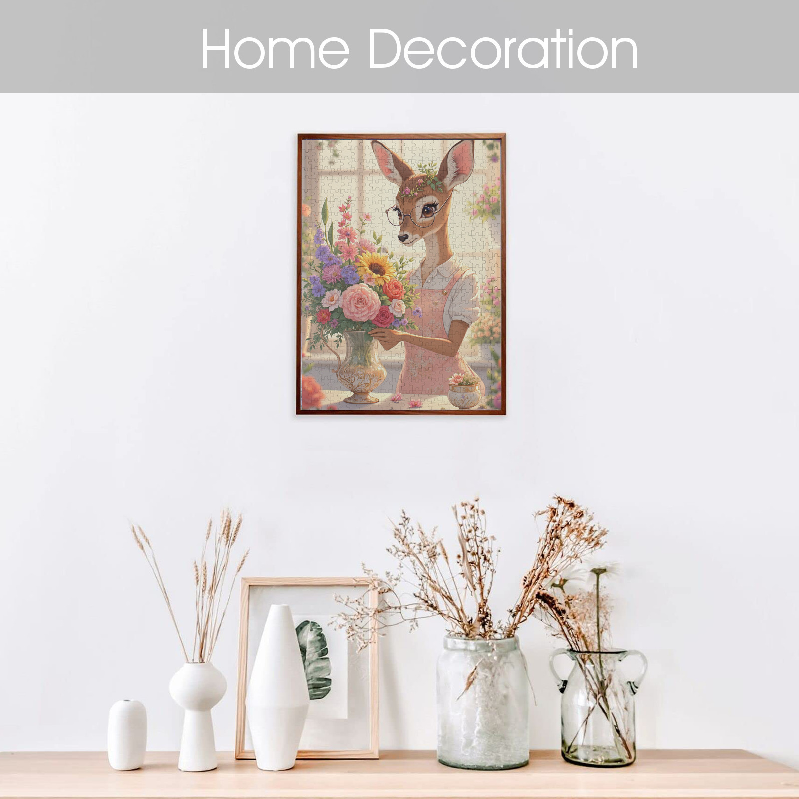 Floral Deer Jigsaw