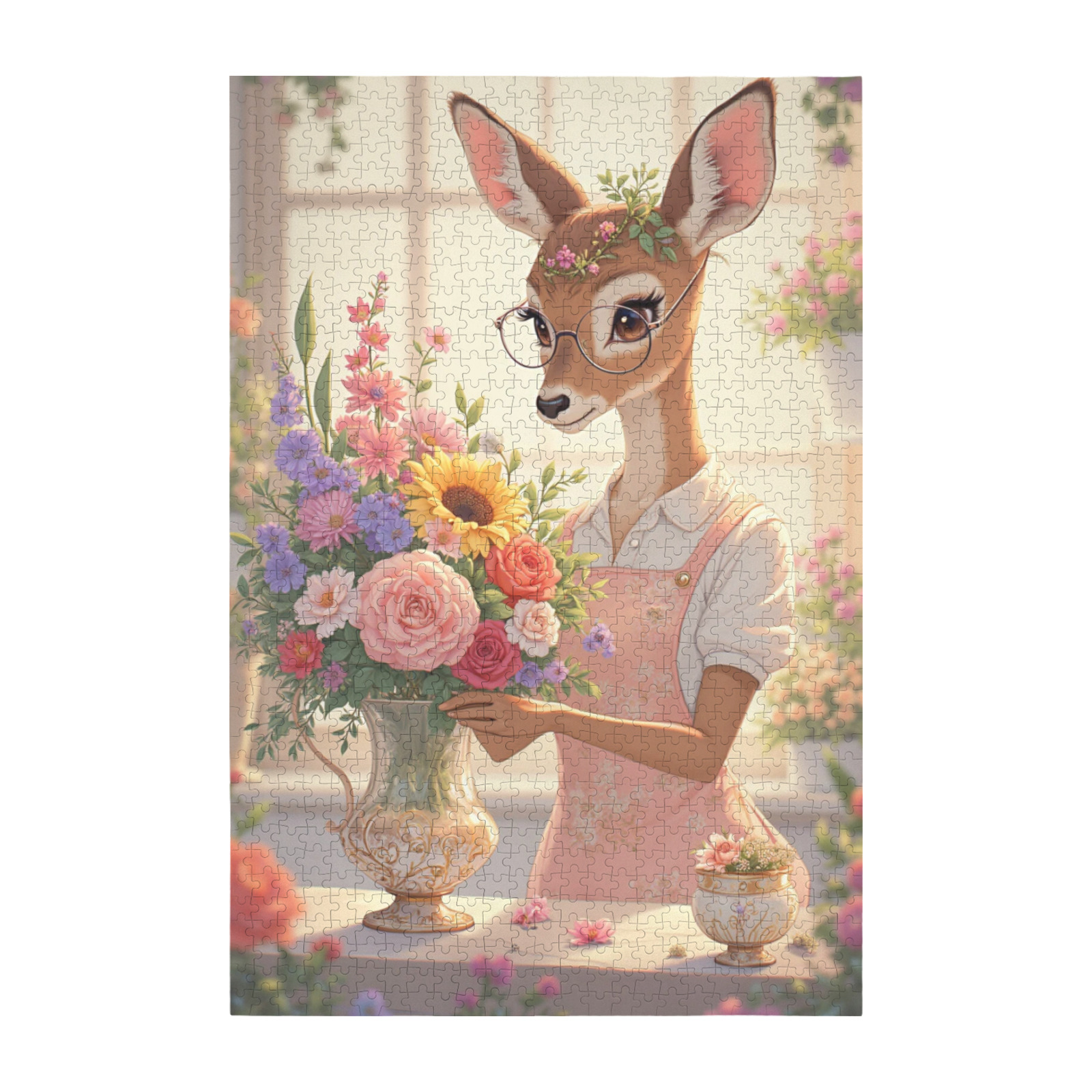 Floral Deer Jigsaw