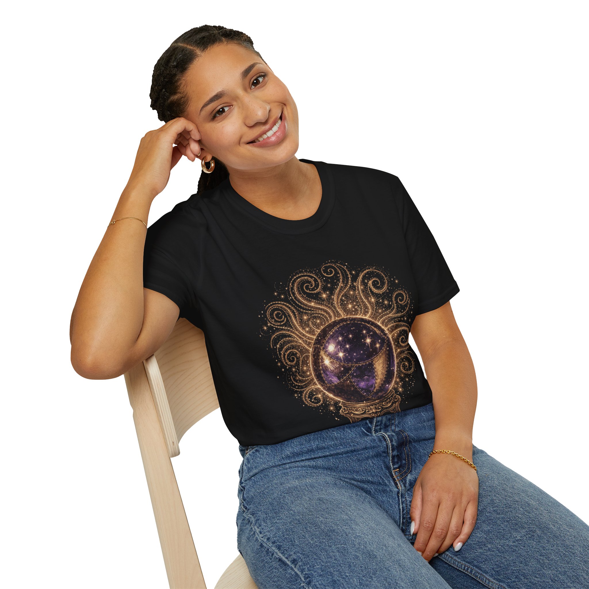 Mystic Crystal Ball T-Shirt — Cosmic Fortune Teller Graphic Tee - Image 8