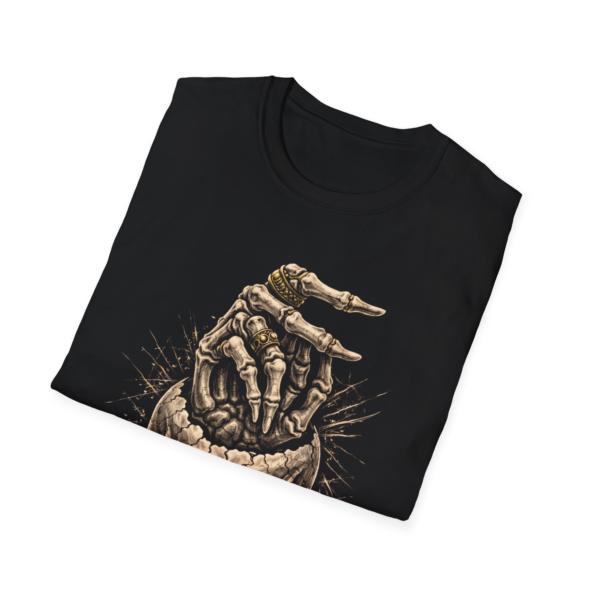 Skull & Hand Graphic T-Shirt — Gothic Horror Skull Tee for Rock and Bikers - Image 6