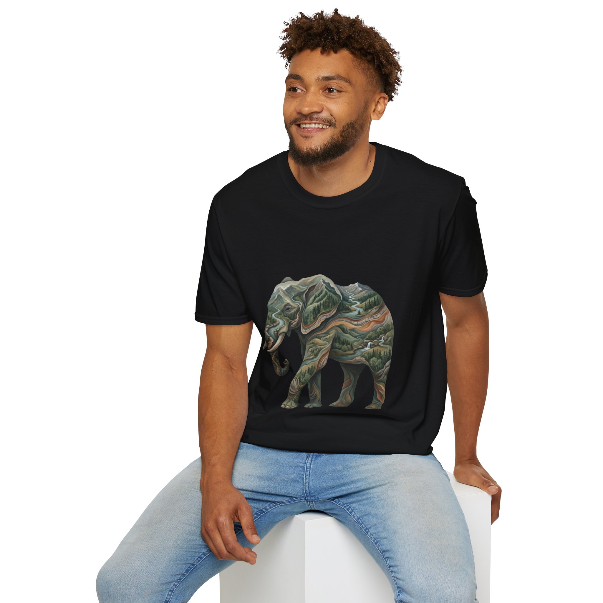 Elephant Landscape T-Shirt — Nature Scene Graphic Tee - Image 12