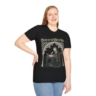 Queen of the Written Word T-Shirt — Gothic Writer Poetry Tee