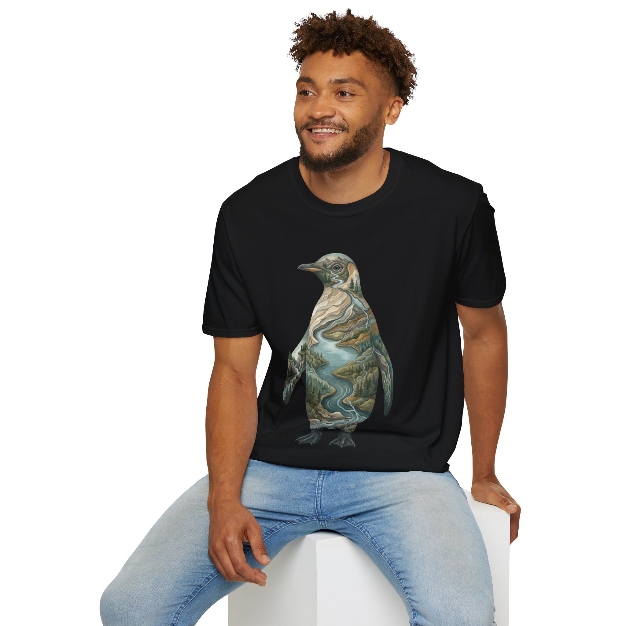 Penguin Landscape T-Shirt — Artistic Nature Graphic Tee - Image 12