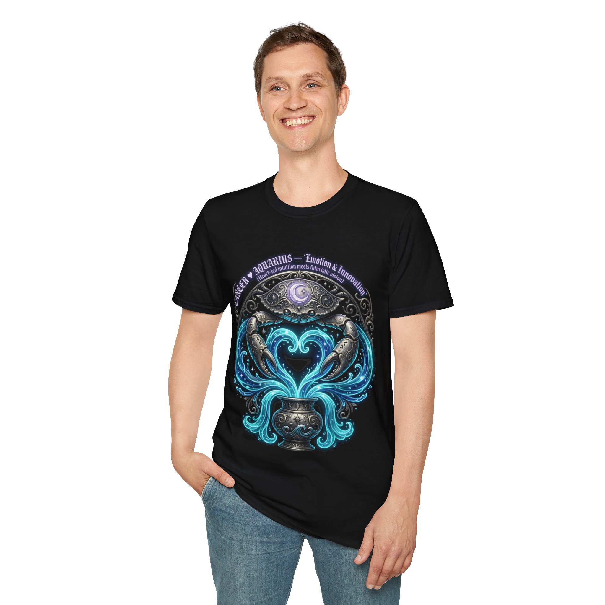 Aquarius Zodiac T-Shirt — Elegant Water-Bearer Astrology Tee - Image 7