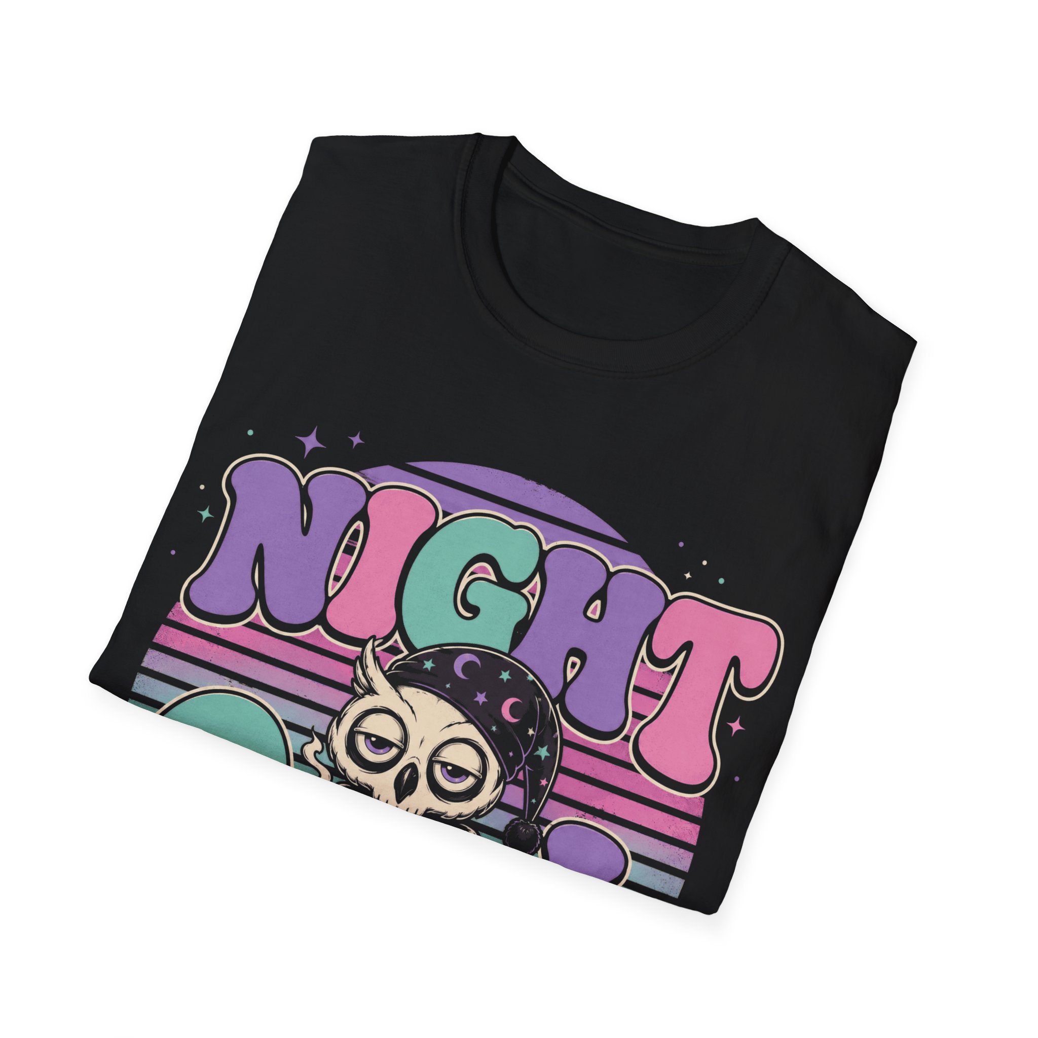 Night Owl Skeleton T-Shirt — Retro Pastel Graphic Tee - Image 6