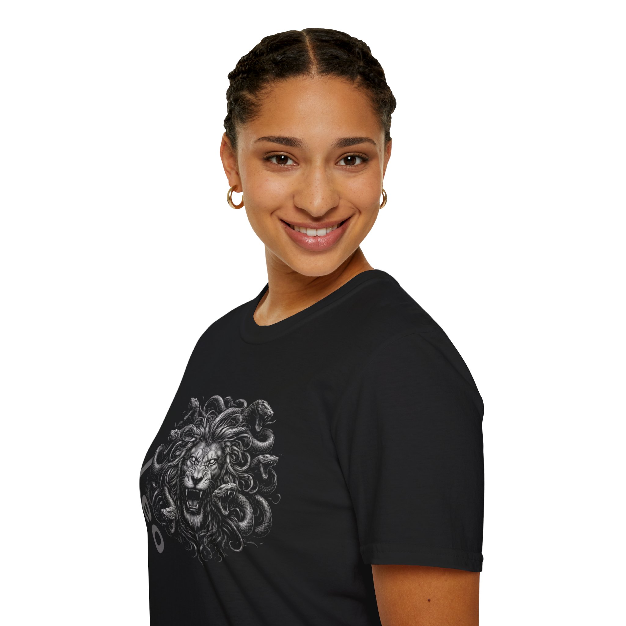 Leo Medusa Lion T-Shirt — Zodiac Graphic Tee for Leo - Image 9