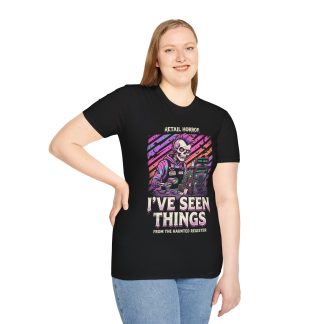 Horror Arcade T-Shirt — "I've Seen Things" Retro Skeleton Gaming
