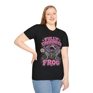 Fully Unhinged Frog T‑Shirt — Skeleton Frog Retro Tee