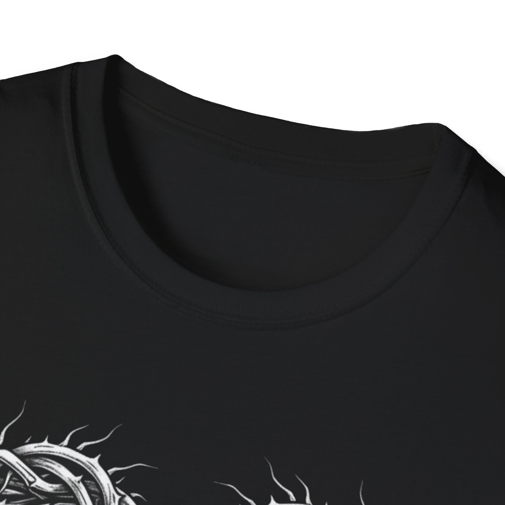 Skull Heart T-Shirt — Gothic Twin Skulls Tribal Love - Image 5