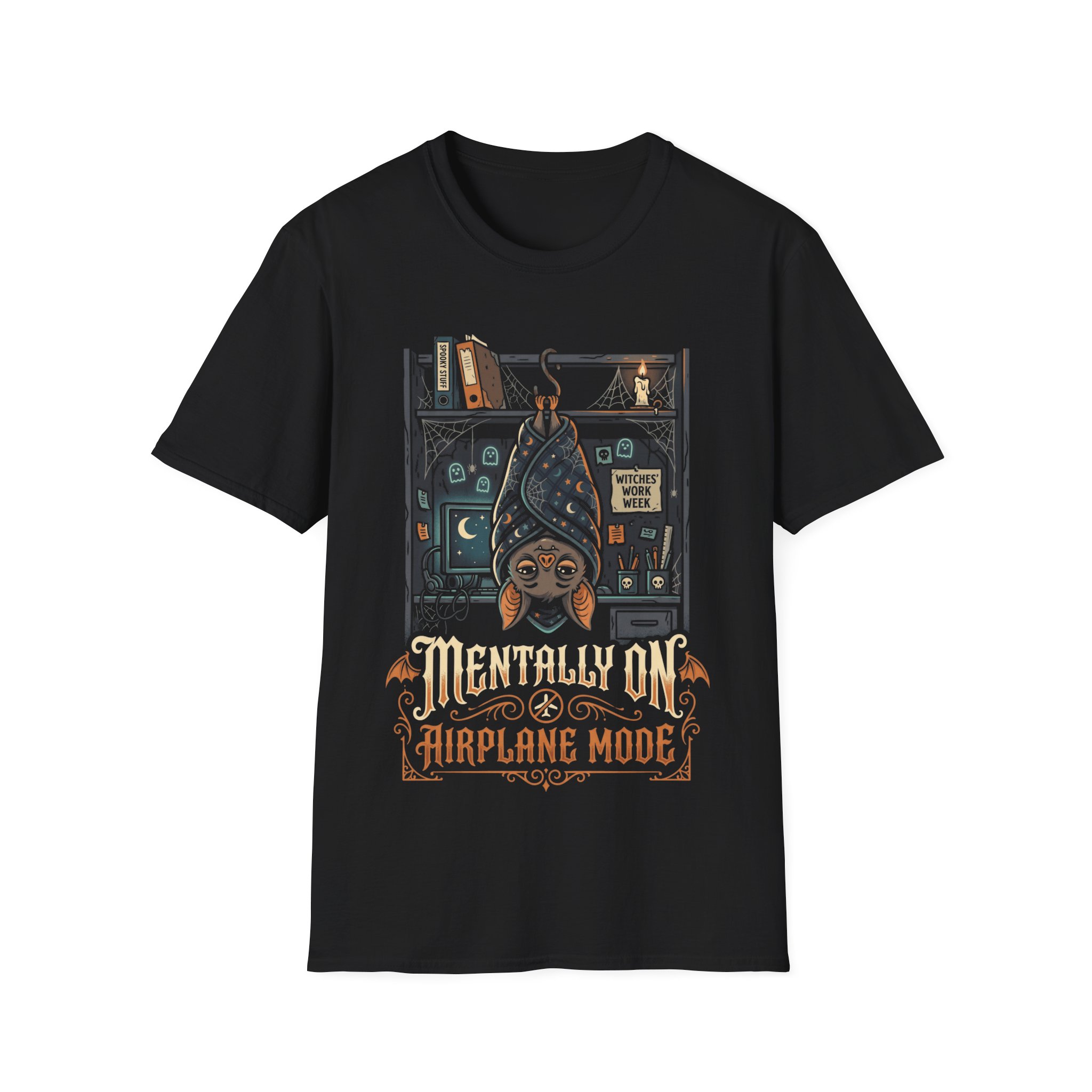 Mentally on Airplane Mode T-Shirt – Cute Sleepy Sloth Travel Tee - Image 3