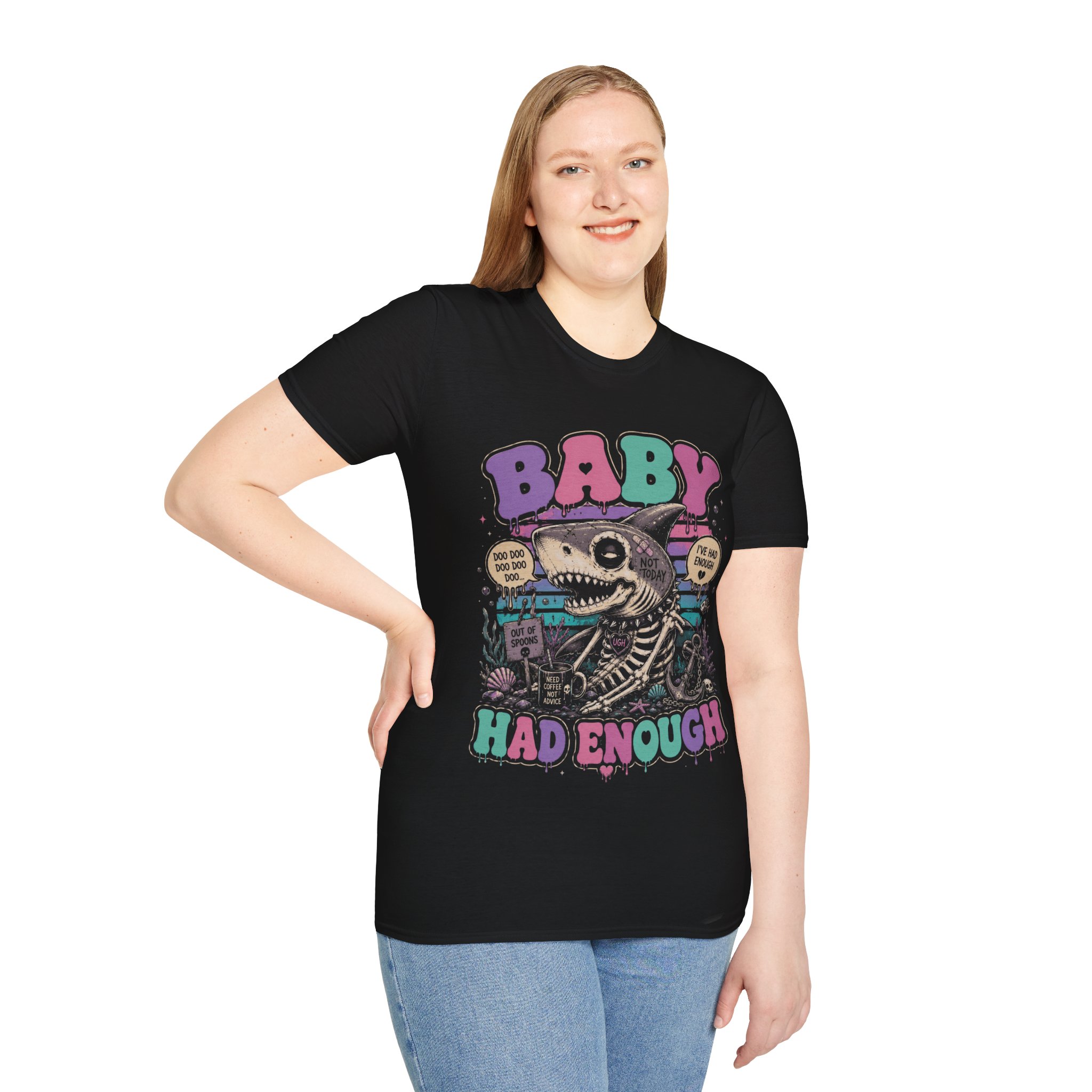 Baby Had Enough Skeleton Graphic T-Shirt