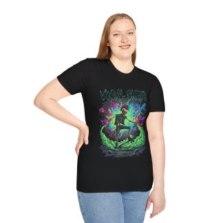 Vandal Skater Graphic T-Shirt — Neon Skatepunk Streetwear