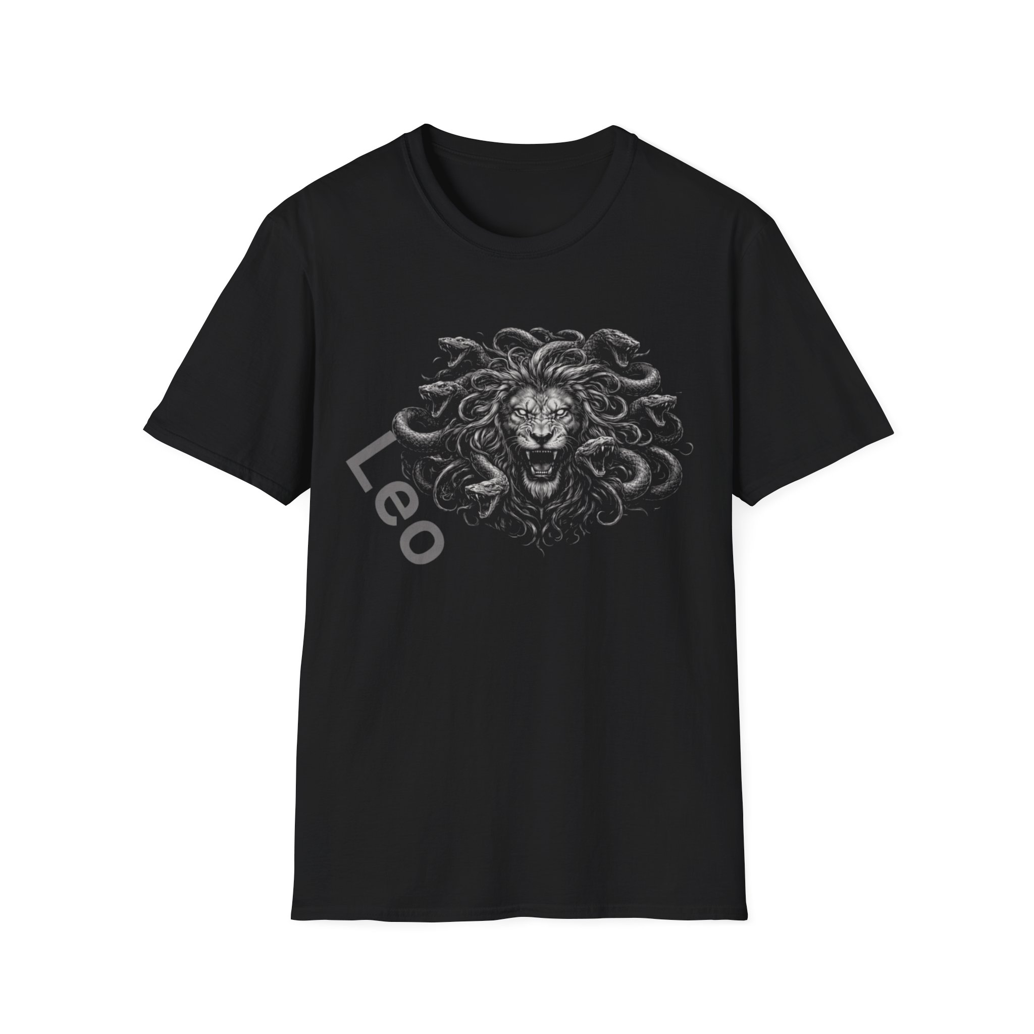 Leo Medusa Lion T-Shirt — Zodiac Graphic Tee for Leo - Image 3