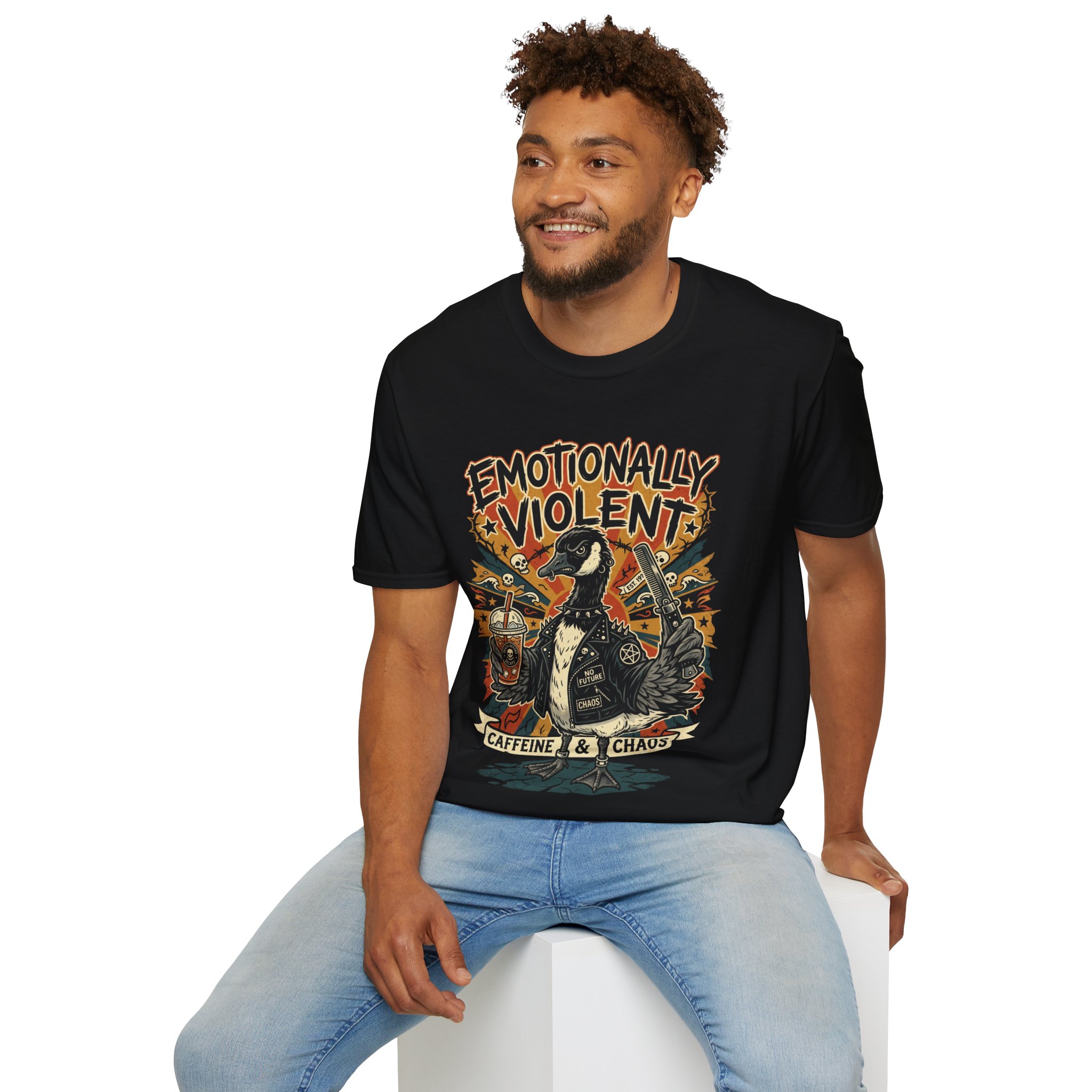 Emotionally Violent Goose T-Shirt — Caffeine & Chaos - Image 12