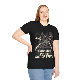 Pigeon Graphic T-Shirt — "Surviving Purely Out of Spite"