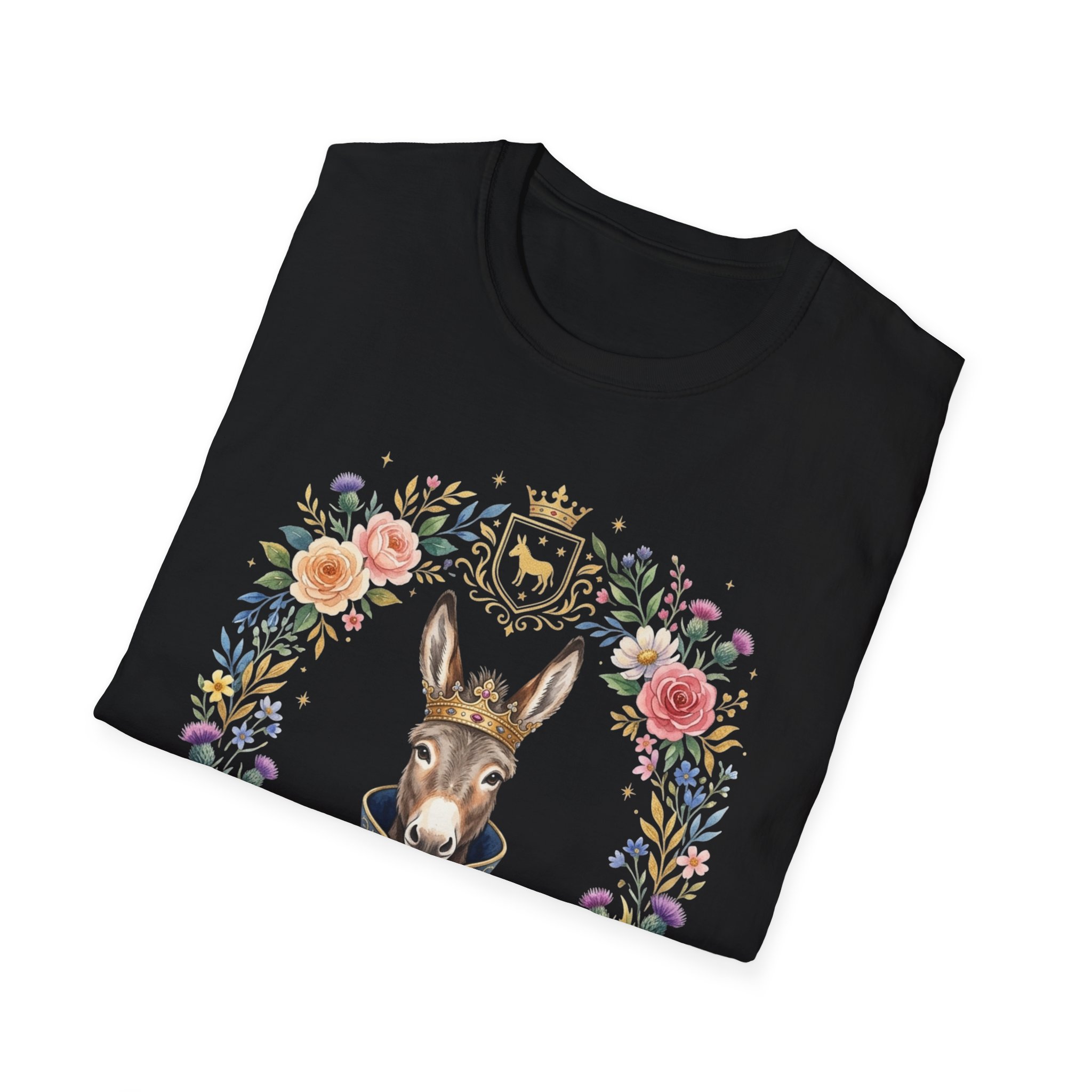 Donkey Prince Floral Portrait T-Shirt - Image 6
