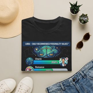 Libra Personality Stats T-Shirt — Daily Recommended Values (Charm 350%)