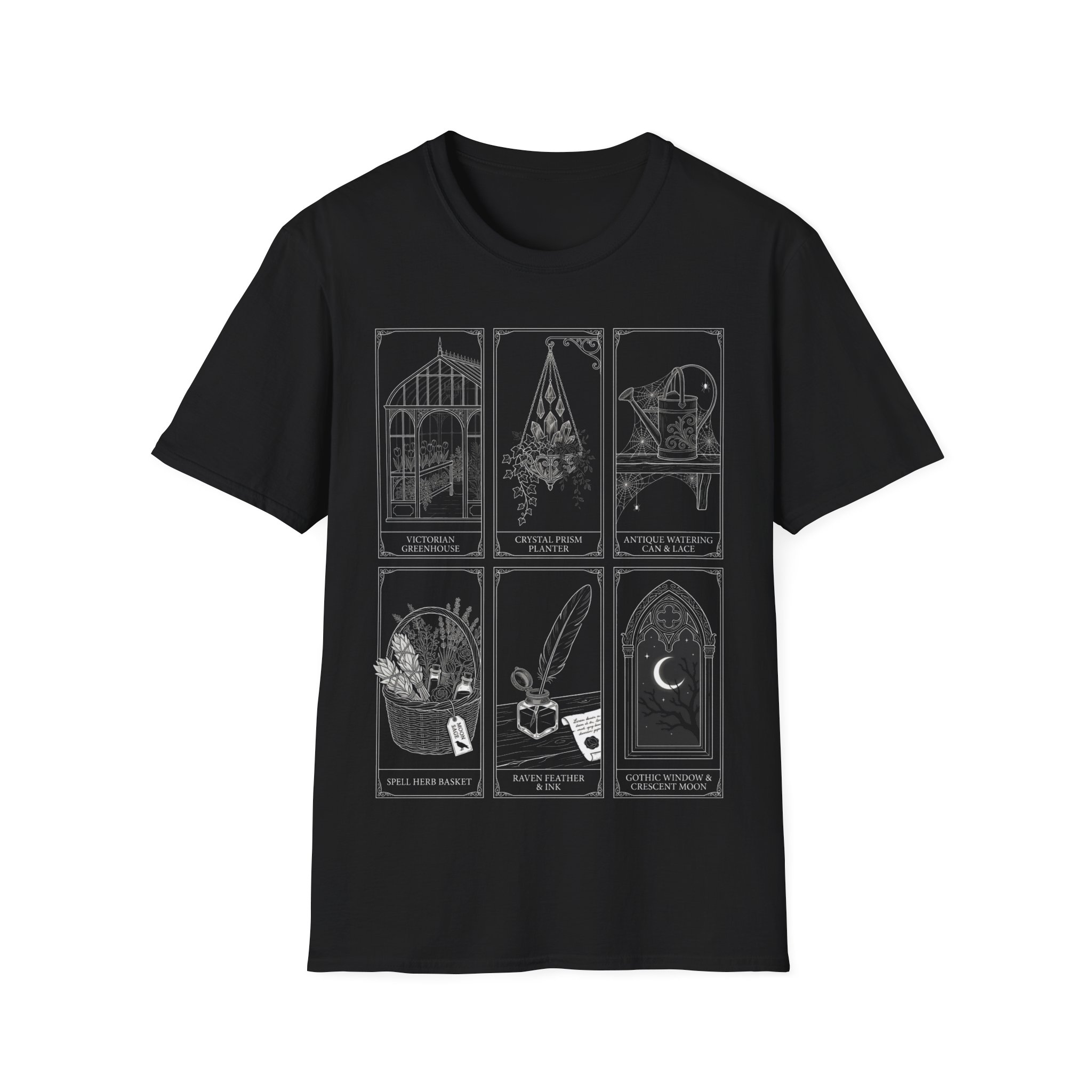 Tarot Card Mystic Tee — Victorian, Crystal Prism & Antique Weathering - Image 5