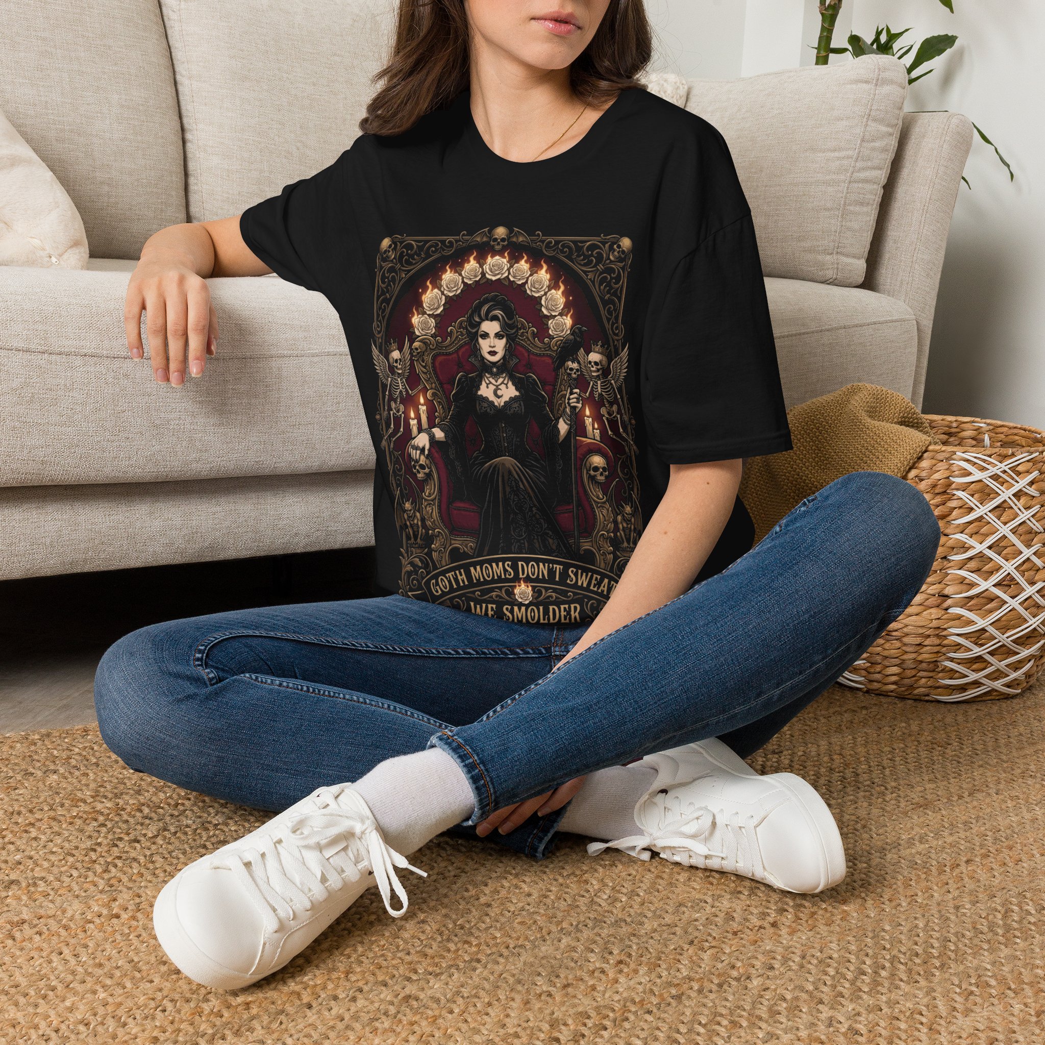 Gothic Queen T-Shirt — "My Wounds Don’t Scare Me" Dark Victorian Skull Tee - Image 4
