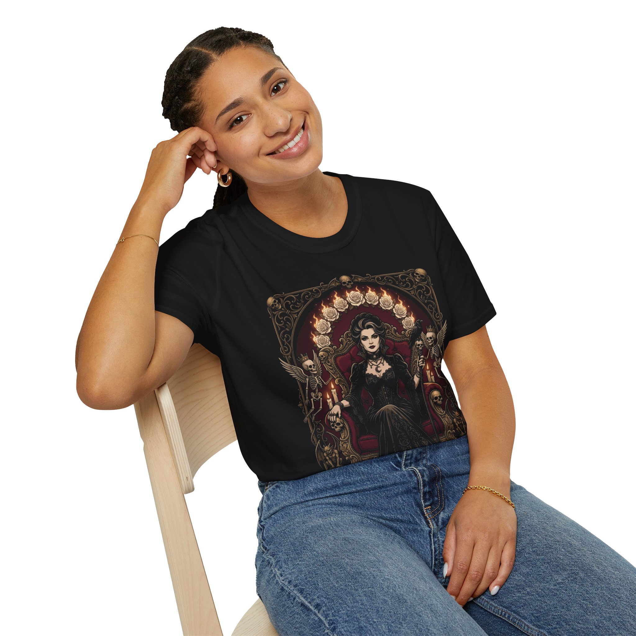 Gothic Queen T-Shirt — "My Wounds Don’t Scare Me" Dark Victorian Skull Tee - Image 12