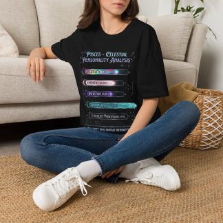 Pisces Celestial Personality Analysis T-Shirt — "Creativity 700%" Astrological Tee