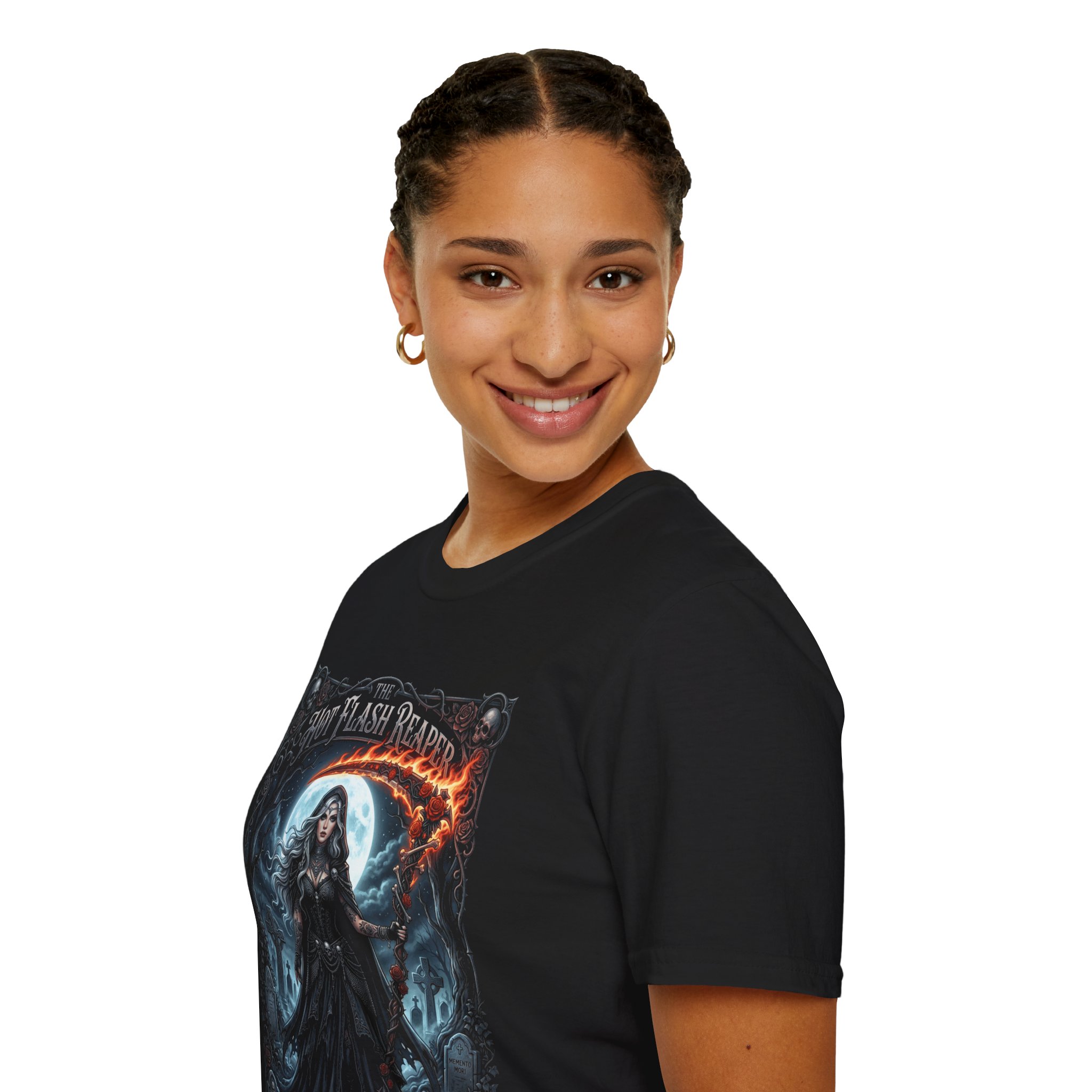 T-Shirt — The Hot Flash Reaper Gothic Witch Tee - Image 11