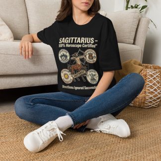 Sagittarius Horoscope T‑Shirt — "100% Horoscope Certified" Archer Zodiac Tee