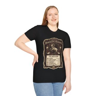 Aries Horoscope T‑Shirt — "Certified Horoscope Ingredients" Retro Zodiac Tee