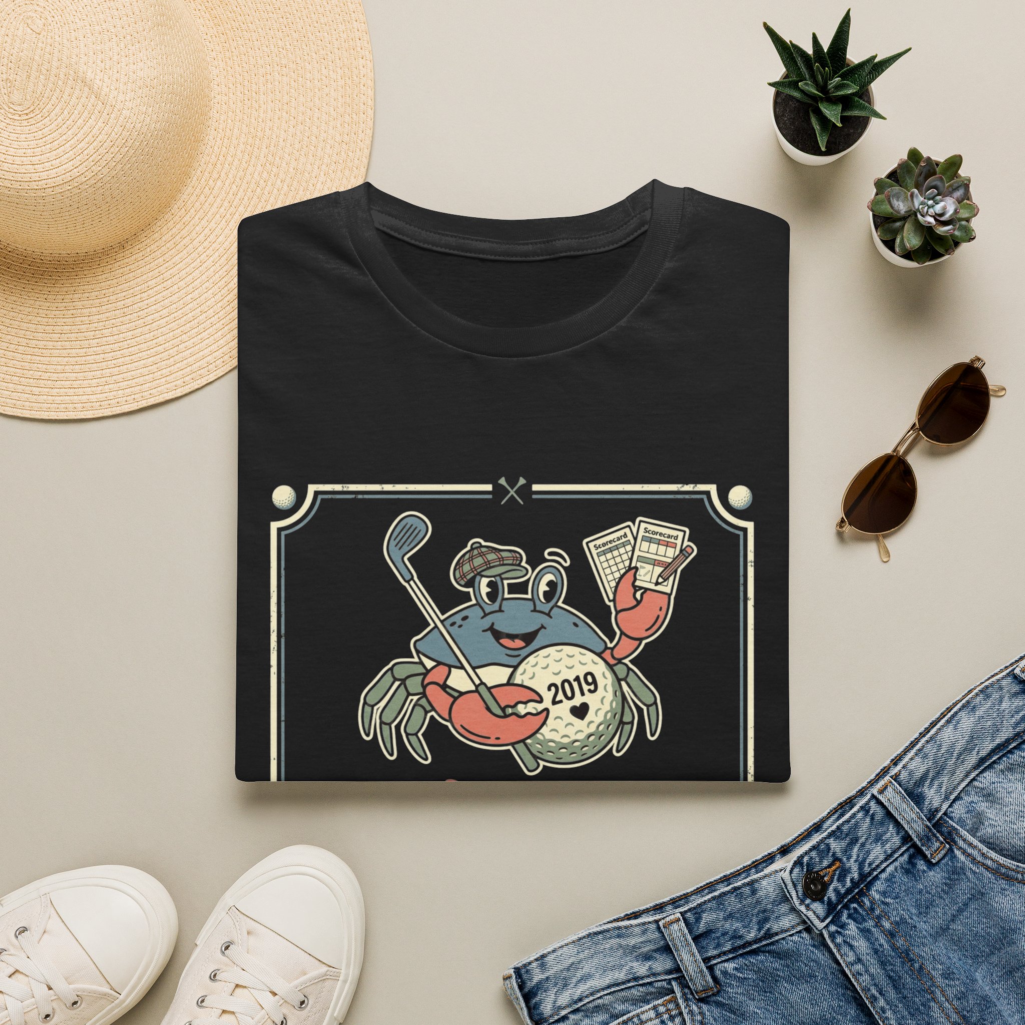 T-Shirt — Cancer Golf Recipe Graphic Tee (2019 Crab Mascot) - Image 3