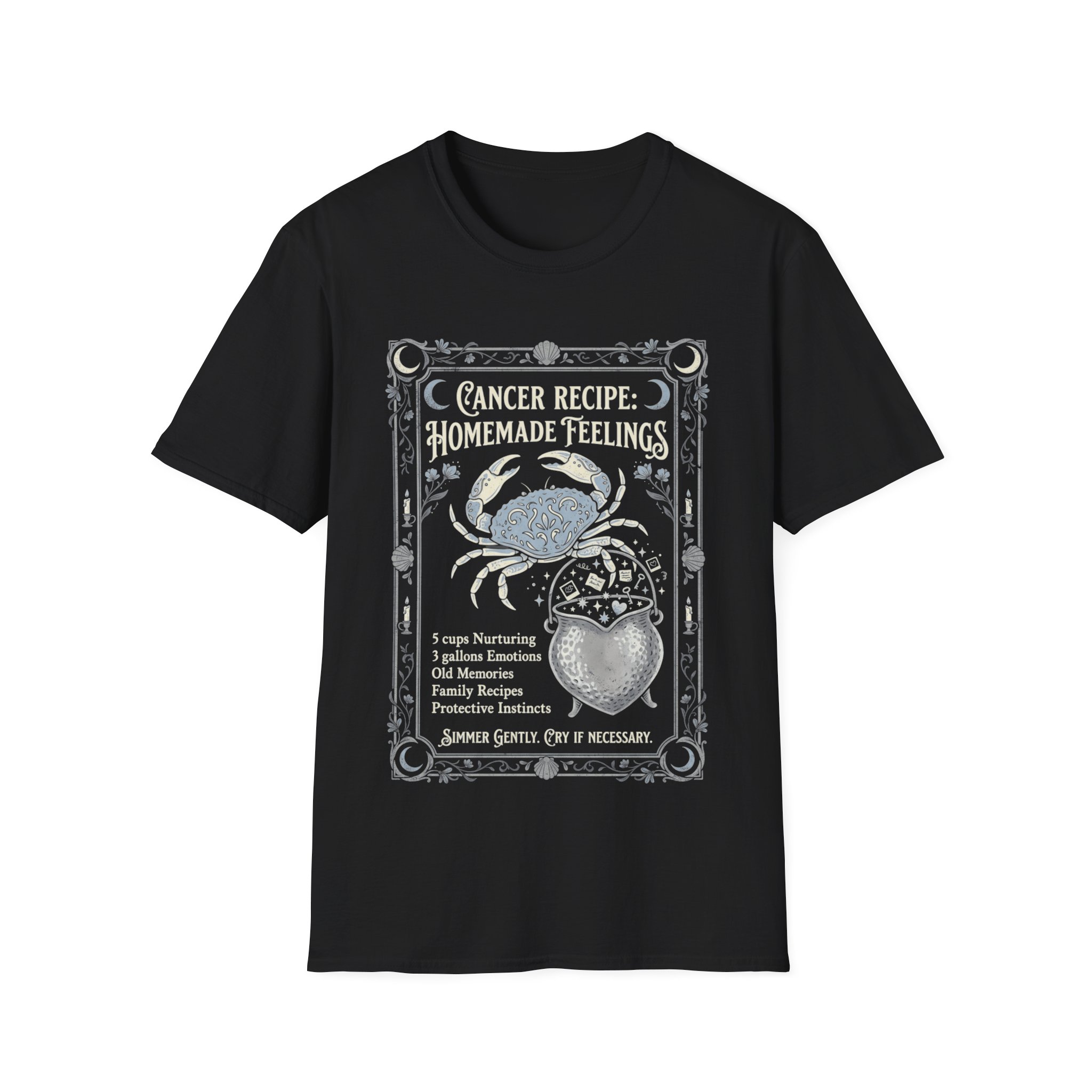 Cancer Zodiac T-Shirt — “Cancer Recipe: Homemade Feelings” Horoscope Tee - Image 3
