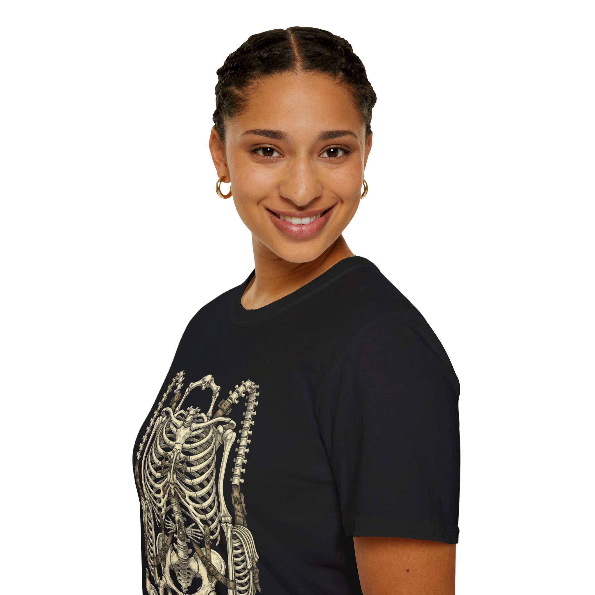 Skeleton Ribcage Graphic T-Shirt — Vintage Anatomical Bones Design - Image 11