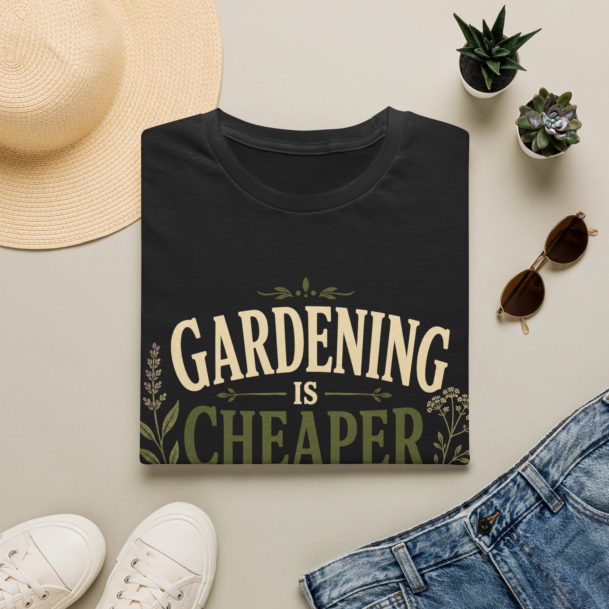 Gardening Is Cheaper Than Therapy T-Shirt - Image 2