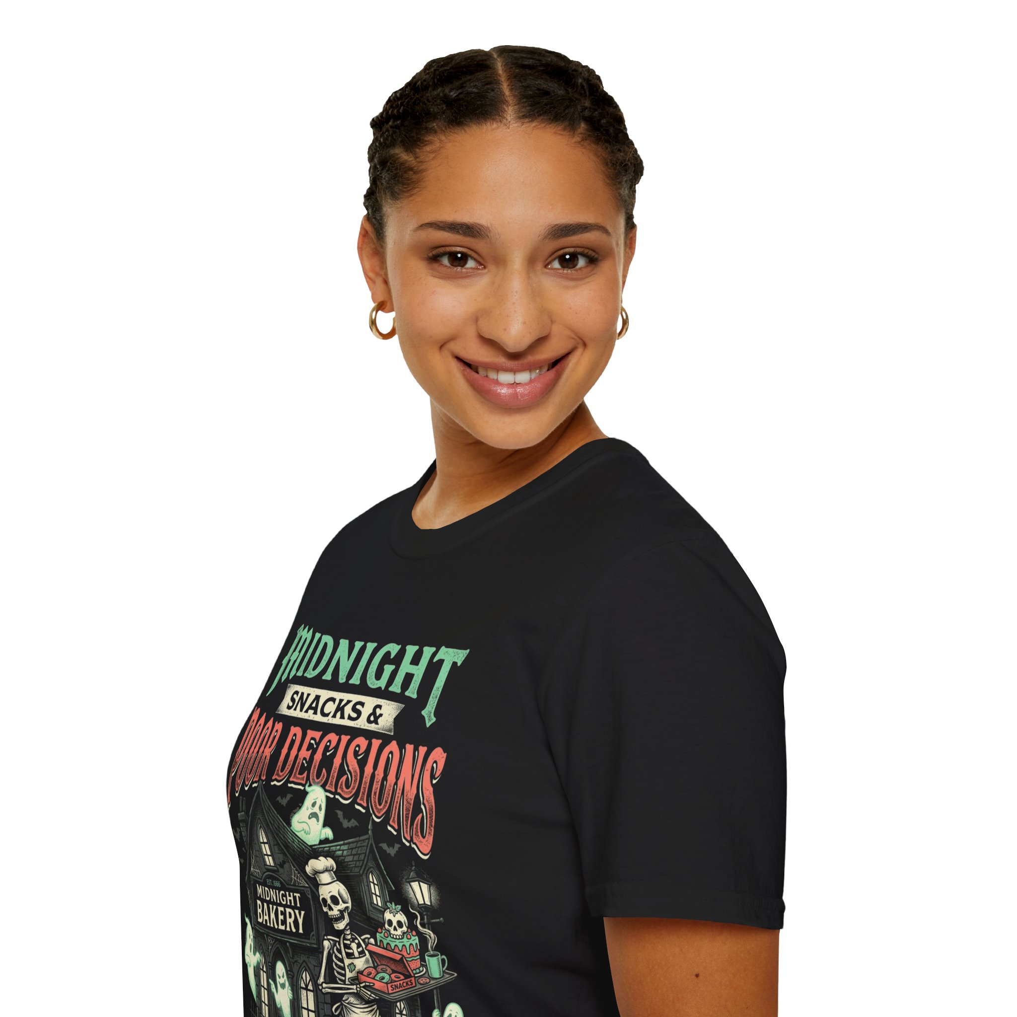 Midnight Snacks & Poor Decisions T‑Shirt — Vintage Halloween - Image 11