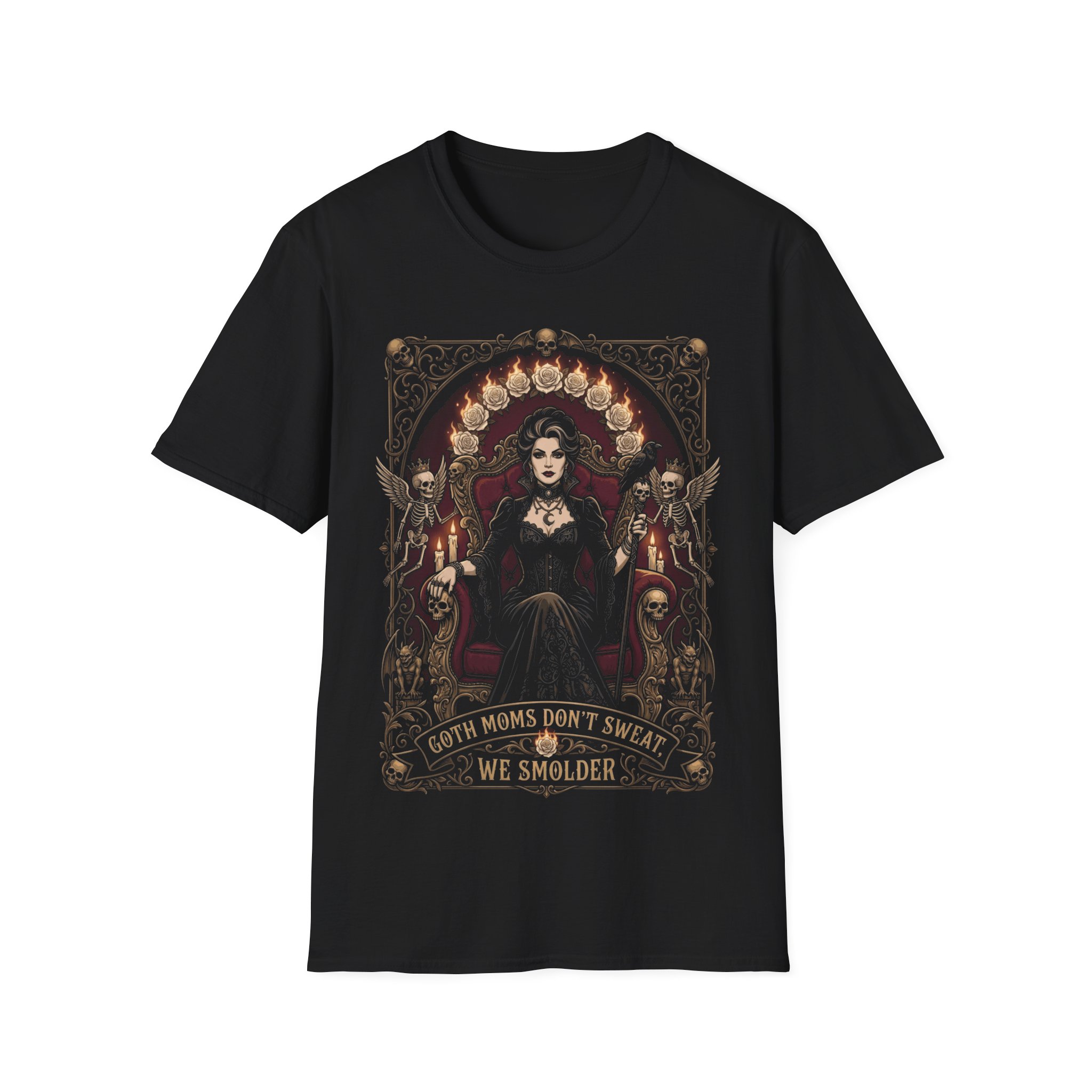Gothic Queen T-Shirt — "My Wounds Don’t Scare Me" Dark Victorian Skull Tee - Image 5