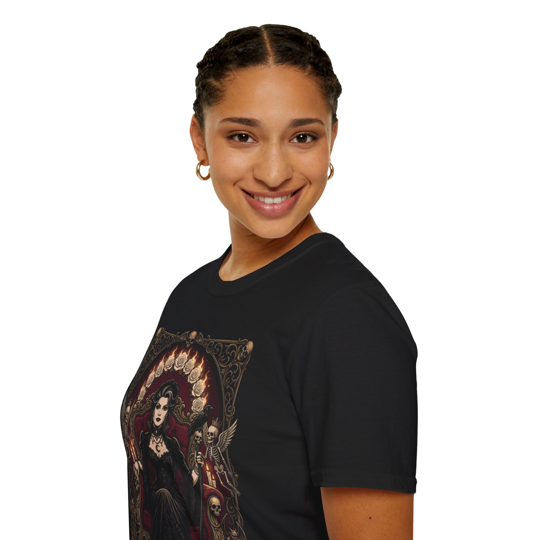 Gothic Queen T-Shirt — "My Wounds Don’t Scare Me" Dark Victorian Skull Tee - Image 11
