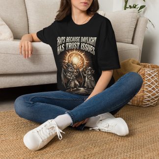 Bats Because Daylight Has Trust Issues T-Shirt — Vampire Gothic