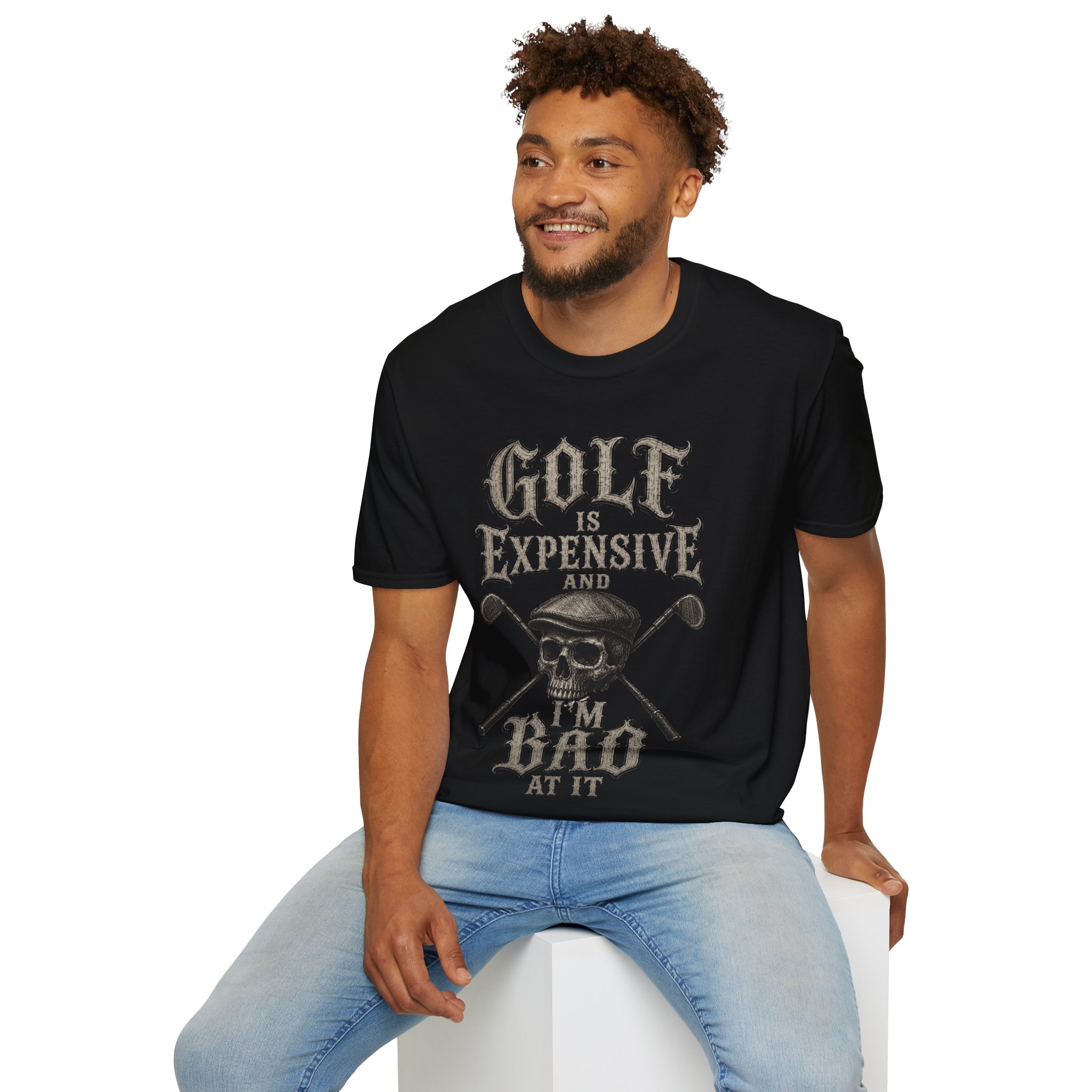 Golf Is Expensive and I’m Bad At It T-Shirt — Funny Golf Skull Tee for Golfers - Image 14