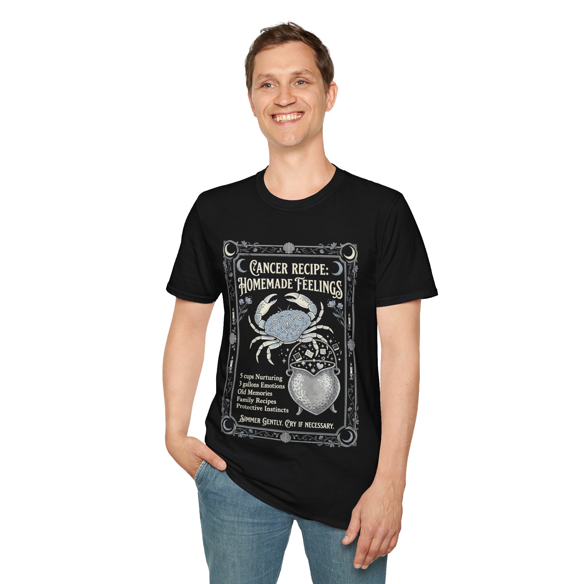 Cancer Zodiac T-Shirt — “Cancer Recipe: Homemade Feelings” Horoscope Tee - Image 9