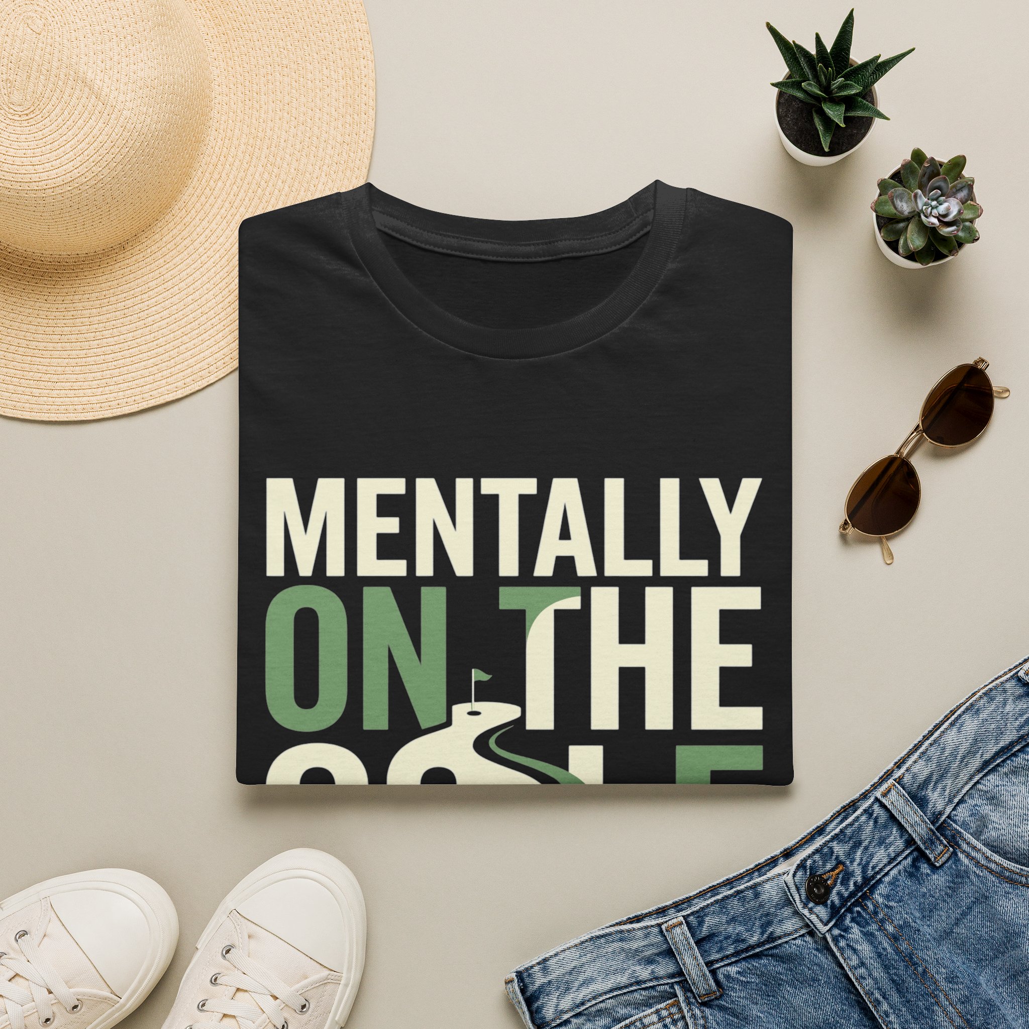 Mentally On The Golf Course T-Shirt — Funny Golf Lover Tee - Image 3
