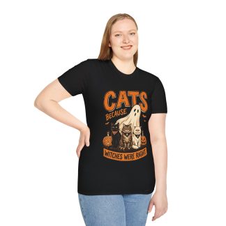 Halloween Cat T-Shirt — “Cats Because Witches Were Right”