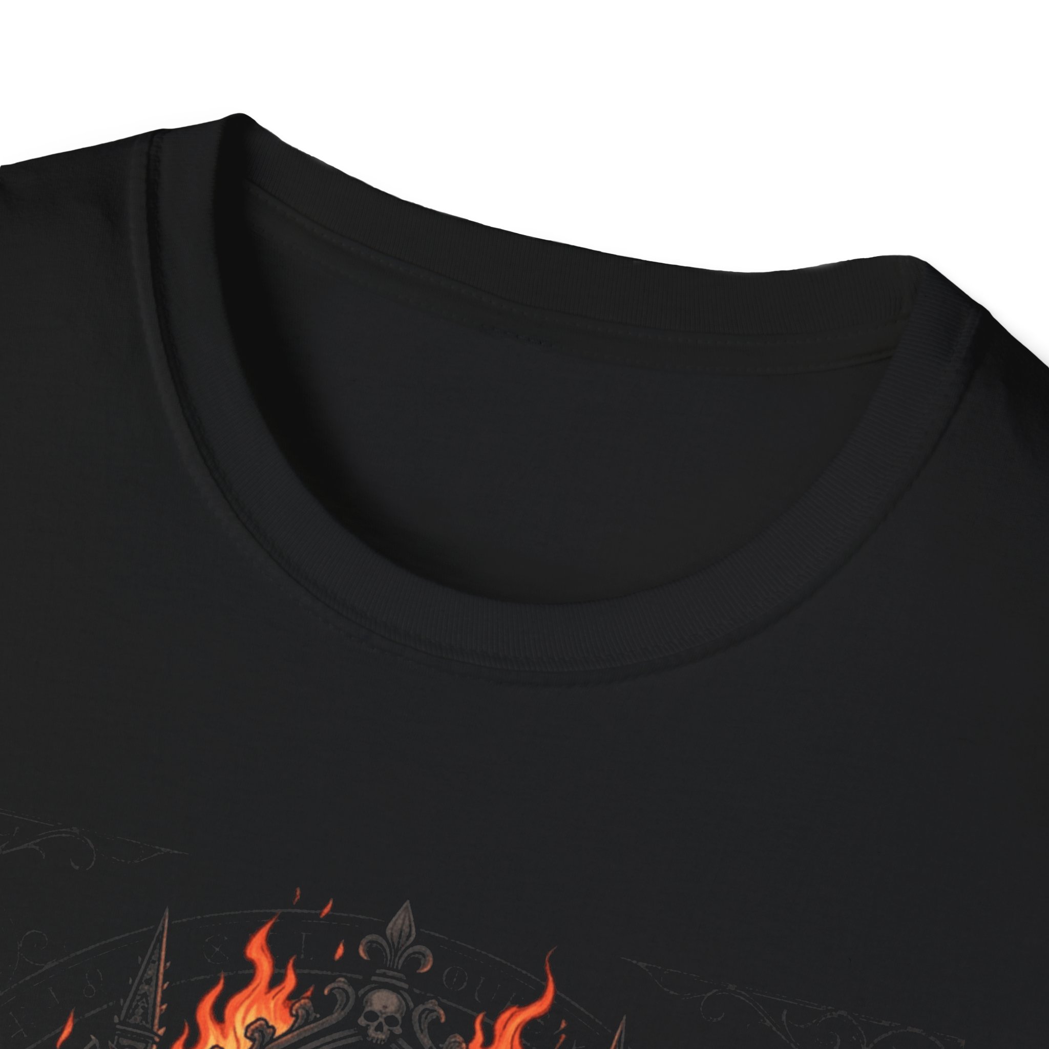 Flaming Guitarist Graphic T-Shirt — "Fueled by Rage" Rock Band Tee - Image 7