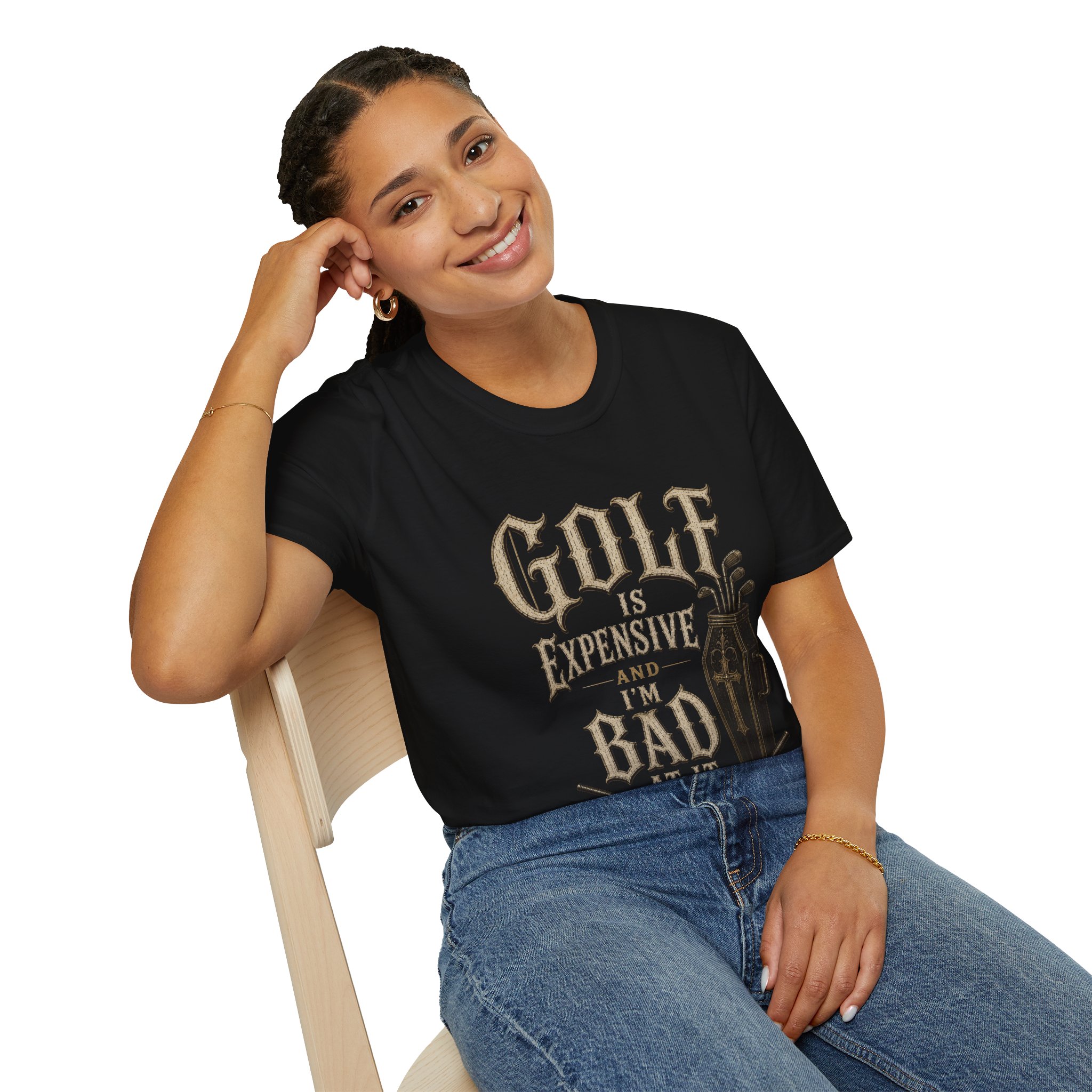 Golf Is Expensive T-Shirt — Funny Golf Shirt "Golf Is Expensive and I'm Bad at It" - Image 12