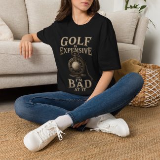 Golf Is Expensive Tee — Funny Vintage Pocket Watch Golf Shirt