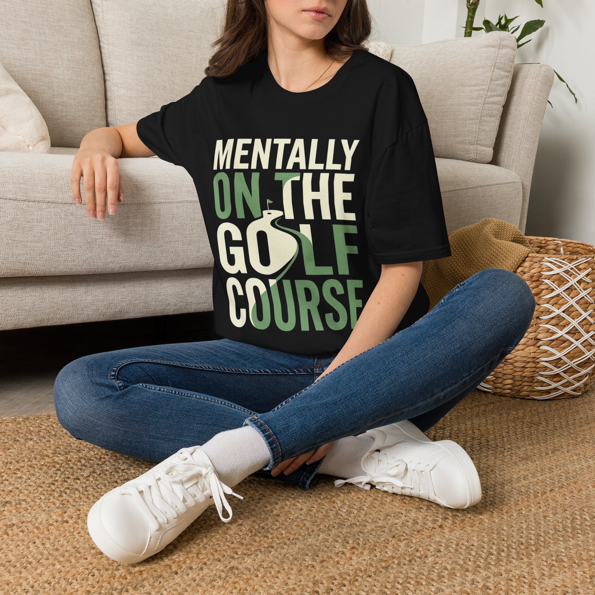 Mentally On The Golf Course T-Shirt — Funny Golf Lover Tee - Image 4
