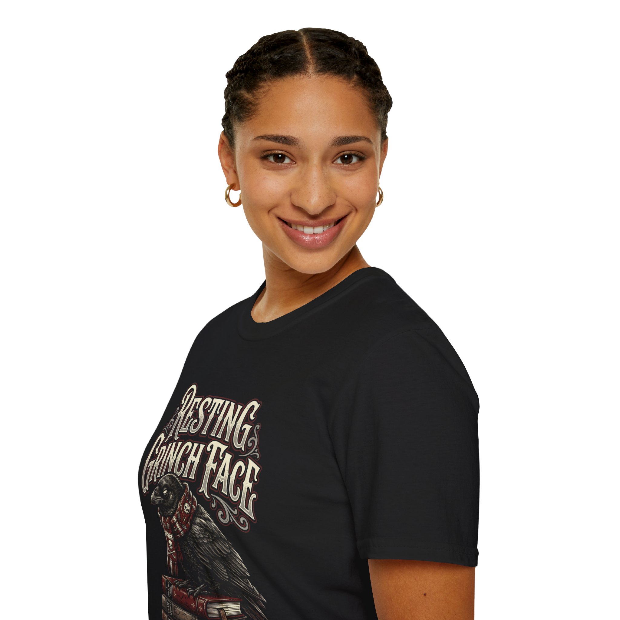 Resting Grinch Face Tee — Funny Christmas Holiday T-Shirt - Image 11